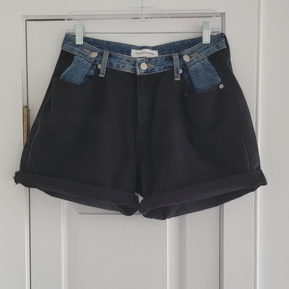 The Frankie Shop Hayla Contrast Denim Shorts - Picture 14 of 15